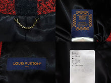 画像をギャラリービューアに読み込む, 新品未使用 LOUIS VUITTON ルイヴィトン 1AFWN0 ダミエ カラーレス ツイードジャケット サイズ50 レッド 中古 4c072724
