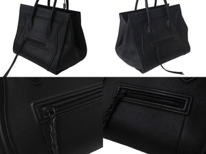 CELINE セリーヌ ハンドバッグ ラゲージ ファントム トートバッグ レザー 169953 ブラック 美品 中古 4c072727