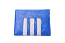 Load image into Gallery viewer, 新品未使用 BALENCIAGA × ADIDAS バレンシアガ アディダス カードケース 721895 ラムスキン ブルー 中古 4c072737
