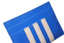Load image into Gallery viewer, 新品未使用 BALENCIAGA × ADIDAS バレンシアガ アディダス カードケース 721895 ラムスキン ブルー 中古 4c072737