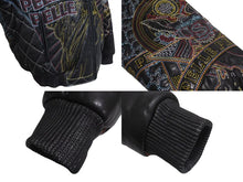 画像をギャラリービューアに読み込む, 極美品 PellePelle ペレペレ AMERICA アメリカ ファー レザージャケット CHINA製 レザー ブラック マルチカラー サイズ12 中古 4c072744