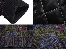 画像をギャラリービューアに読み込む, 極美品 PellePelle ペレペレ AMERICA アメリカ ファー レザージャケット CHINA製 レザー ブラック マルチカラー サイズ12 中古 4c072744