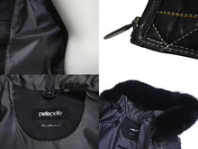 画像をギャラリービューアに読み込む, 極美品 PellePelle ペレペレ AMERICA アメリカ ファー レザージャケット CHINA製 レザー ブラック マルチカラー サイズ12 中古 4c072744