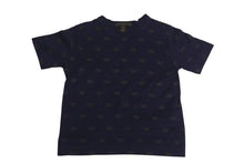 画像をギャラリービューアに読み込む, LOUIS VUITTON ルイヴィトン LVロゴ 半袖Tシャツ チビT RM071K MKJR99JBD コットン ネイビー ブラウン サイズ3 美品 中古 4c072748