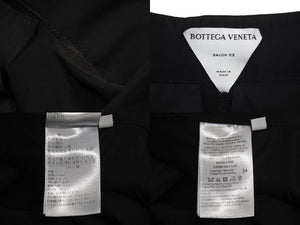 極美品 Bottega Veneta ボッテガヴェネタ カーゴパンツ ボトムス 683554 コットン シルバー金具 ブラック サイズ34 中古 4c072752