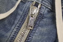 画像をギャラリービューアに読み込む, Rick Owense リックオウエンス DRKSHHDW ダークシャドウ ダブルカーゴジャンボベラロングデニムパンツ ブルー サイズ40 美品 中古 4c072754