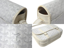 画像をギャラリービューアに読み込む, GOYARD ゴヤール ショルダーバッグ ベルヴェデールMM ヘリンボーン コーティングキャンバス ホワイト シルバー金具 美品 中古 4c072772