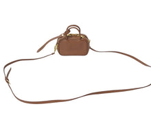 Load image into Gallery viewer, 極美品 MIUMIU ミュウミュウ ハンドバッグ マイクロバッグ ショルダーバッグ 5NR020 レザー ブラウン ゴールド金具 中古 4c072773