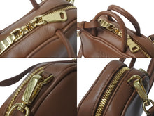 Load image into Gallery viewer, 極美品 MIUMIU ミュウミュウ ハンドバッグ マイクロバッグ ショルダーバッグ 5NR020 レザー ブラウン ゴールド金具 中古 4c072773