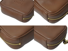 Load image into Gallery viewer, 極美品 MIUMIU ミュウミュウ ハンドバッグ マイクロバッグ ショルダーバッグ 5NR020 レザー ブラウン ゴールド金具 中古 4c072773