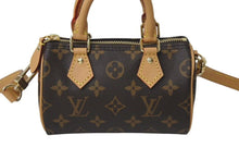 画像をギャラリービューアに読み込む, 極美品 LOUIS VUITTON ルイヴィトン ナノスピーディ 2WAYショルダーバッグ M81085 モノグラムキャンバス ブラウン 中古 4c072775
