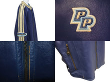 画像をギャラリービューアに読み込む, pellepelle ペレペレ レザージャケット サイズ42 刺繍デザイン ブルー ホワイト ヴィンテージ 美品 中古 4c072784