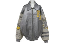 画像をギャラリービューアに読み込む, pellepelle ペレペレ レザージャケット サイズ46 刺繍デザイン シルバー ホワイト ヴィンテージ 良品 中古 4c072792
