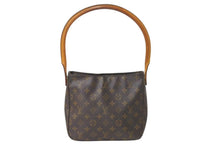 画像をギャラリービューアに読み込む, LOUIS VUITTON ルイヴィトン ルーピングMM ハンドバッグ M51146 モノグラム ゴールド金具 ブラウン 美品 中古 4c072795