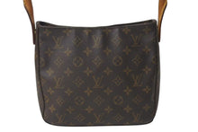 画像をギャラリービューアに読み込む, LOUIS VUITTON ルイヴィトン ルーピングMM ハンドバッグ M51146 モノグラム ゴールド金具 ブラウン 美品 中古 4c072795