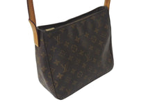 画像をギャラリービューアに読み込む, LOUIS VUITTON ルイヴィトン ルーピングMM ハンドバッグ M51146 モノグラム ゴールド金具 ブラウン 美品 中古 4c072795