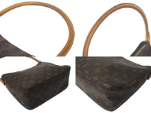 画像をギャラリービューアに読み込む, LOUIS VUITTON ルイヴィトン ルーピングMM ハンドバッグ M51146 モノグラム ゴールド金具 ブラウン 美品 中古 4c072795