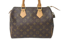 画像をギャラリービューアに読み込む, LOUIS VUITTON ルイヴィトン スピーディ25 ハンドバッグ M41109 モノグラム PVC レザー ゴールド金具 ブラウン 美品 中古 4c072796