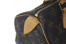 画像をギャラリービューアに読み込む, LOUIS VUITTON ルイヴィトン スピーディ25 ハンドバッグ M41109 モノグラム PVC レザー ゴールド金具 ブラウン 美品 中古 4c072796