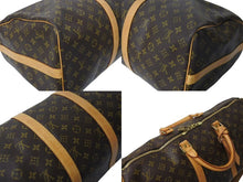 画像をギャラリービューアに読み込む, LOUIS VUITTON ルイヴィトン キーポル バンドリエール 50 ボストンバッグ PVC ヌメ革 M41416 美品 中古 4c072797