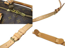 画像をギャラリービューアに読み込む, LOUIS VUITTON ルイヴィトン キーポル バンドリエール 50 ボストンバッグ PVC ヌメ革 M41416 美品 中古 4c072797