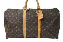 画像をギャラリービューアに読み込む, LOUIS VUITTON ルイヴィトン キーポル50 ボストンバッグ M41426 モノグラムキャンバス ブラウン ゴールド金具 美品 中古 4c072798
