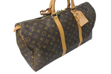 画像をギャラリービューアに読み込む, LOUIS VUITTON ルイヴィトン キーポル50 ボストンバッグ M41426 モノグラムキャンバス ブラウン ゴールド金具 美品 中古 4c072798
