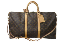 画像をギャラリービューアに読み込む, LOUIS VUITTON ルイヴィトン キーポル バンドリエール 50 ボストンバッグ PVC ヌメ革 M41416 美品 中古 4c072799