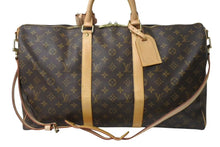 画像をギャラリービューアに読み込む, LOUIS VUITTON ルイヴィトン キーポル バンドリエール 50 ボストンバッグ PVC ヌメ革 M41416 美品 中古 4c072799