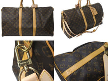 画像をギャラリービューアに読み込む, LOUIS VUITTON ルイヴィトン キーポル バンドリエール 50 ボストンバッグ PVC ヌメ革 M41416 美品 中古 4c072799