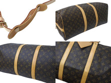 画像をギャラリービューアに読み込む, LOUIS VUITTON ルイヴィトン キーポル バンドリエール 50 ボストンバッグ PVC ヌメ革 M41416 美品 中古 4c072799