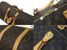 画像をギャラリービューアに読み込む, LOUIS VUITTON ルイヴィトン キーポル バンドリエール 50 ボストンバッグ PVC ヌメ革 M41416 美品 中古 4c072799