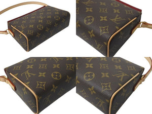 新品同様 LOUIS VUITTON ルイヴィトン ハンドバッグ レシタル M51900 モノグラム PVC ブラウン ゴールド金具 中古 4c072804