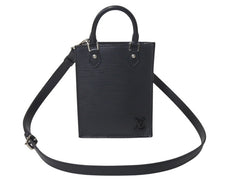 LOUIS VUITTON ルイヴィトン エピ プティット サックプラ 2WAY ショルダーバッグ M69441 ブラック レザー シルバー金具 美品 中古 4c072818
