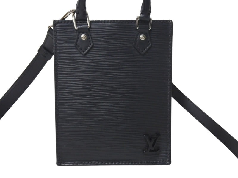 LOUIS VUITTON ルイヴィトン エピ プティット サックプラ 2WAY ショルダーバッグ M69441 ブラック レザー シルバー金具 美品 中古 4c072818