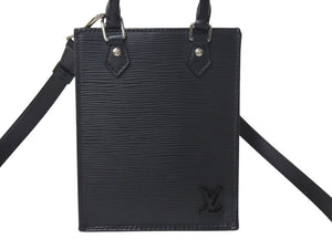 LOUIS VUITTON ルイヴィトン エピ プティット サックプラ 2WAY ショルダーバッグ M69441 ブラック レザー シルバー金具 美品 中古 4c072818