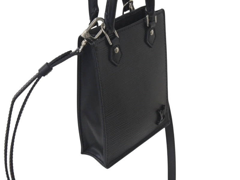 LOUIS VUITTON ルイヴィトン エピ プティット サックプラ 2WAY ショルダーバッグ M69441 ブラック レザー シルバー金具 美品 中古 4c072818