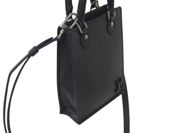 LOUIS VUITTON ルイヴィトン エピ プティット サックプラ 2WAY ショルダーバッグ M69441 ブラック レザー シルバー金具 美品 中古 4c072818