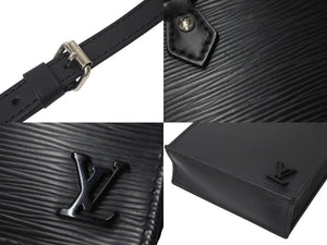 LOUIS VUITTON ルイヴィトン エピ プティット サックプラ 2WAY ショルダーバッグ M69441 ブラック レザー シルバー金具 美品 中古 4c072818
