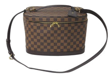 Load image into Gallery viewer, 極美品 LOUIS VUITTON ルイヴィトン ショルダーバッグ イニシャル入り オーダーメイド メイクボックス ダミエキャンバス ブラウン 中古 4c072826