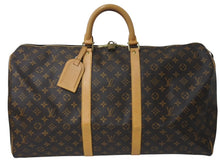 画像をギャラリービューアに読み込む, LOUIS VUITTON ルイヴィトン キーポル55 ボストンバッグ M41414 モノグラム ブラウン ゴールド金具 美品 中古 4c072833