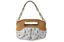 画像をギャラリービューアに読み込む, LOUIS VUITTON ルイヴィトン ジュディPM ハンドバッグ M40257 2WAY モノグラム マルチカラー ホワイト 村上隆 美品 中古 4c072837