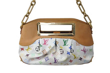 画像をギャラリービューアに読み込む, LOUIS VUITTON ルイヴィトン ジュディPM ハンドバッグ M40257 2WAY モノグラム マルチカラー ホワイト 村上隆 美品 中古 4c072837