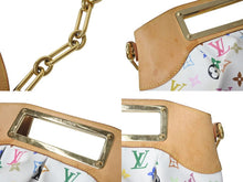 画像をギャラリービューアに読み込む, LOUIS VUITTON ルイヴィトン ジュディPM ハンドバッグ M40257 2WAY モノグラム マルチカラー ホワイト 村上隆 美品 中古 4c072837