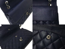 Load image into Gallery viewer, CHANEL シャネル マトラッセ25 チェーンショルダーバッグ Wフラップ Wチェーン 15番台 キャビアスキン ブルー シルバー 美品 中古 4c072839