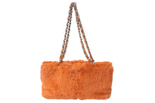 画像をギャラリービューアに読み込む, 極美品 CHANEL シャネル チェーンショルダーバッグ 6番台 ココマーク ファー レザー アンティークゴールド金具 オレンジ 中古 4c072845