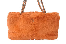 画像をギャラリービューアに読み込む, 極美品 CHANEL シャネル チェーンショルダーバッグ 6番台 ココマーク ファー レザー アンティークゴールド金具 オレンジ 中古 4c072845