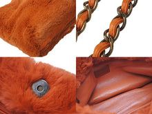 画像をギャラリービューアに読み込む, 極美品 CHANEL シャネル チェーンショルダーバッグ 6番台 ココマーク ファー レザー アンティークゴールド金具 オレンジ 中古 4c072845