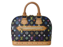Load image into Gallery viewer, LOUIS VUITTON ルイヴィトン アルマPM ハンドバッグ M40444 モノグラム マルチカラー PVC レザー ブラック 美品 中古 4c072853
