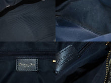 画像をギャラリービューアに読み込む, ChristianDior クリスチャンディオール ハンドバッグ PZ1002 トロッター柄 キャンバス レザー ネイビー ゴールド金具 良品 中古 4c072854